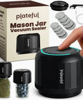 VacuFresh Electric Mason Jar Vacuum Sealer Kit For Wide Mouth And Regular Mouth Jars Cordless Portable Food Storage Solution Includes 10 Lids Opener And Charger