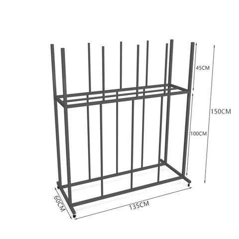 Heavy Duty Metal Cart Frame With Roll Slick Casters And A No Sweat Quick Setup For Cardboard Box Sorting Rack, 135CM x 150CM.
