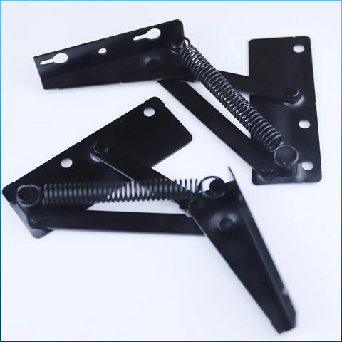 Heavy Duty Furniture Spring Hinges 80 Degree Lift Brackets Built Like A Tank Rock Solid Steel on white background.