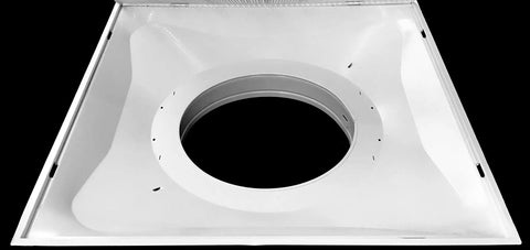 24 By 24 Inch T Bar Drop Ceiling Return Grill With Perforated Front And Rust Free Aluminum Back Casing Six Inch Collar