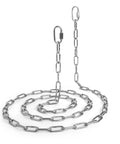 6 Feet Lightweight Stainless Steel Chain With Hooks One Eighth Inch Thin Links Adjustable For Bird Feeders Plants