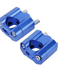 22mm And 28mm Handlebar Mount Clamps Riser Adapter CNC Aluminum Alloy Beefy Build Ultra Strong Durable Easy No Drill Installation Fits Most 22mm And 28mm Bars Blue Finish