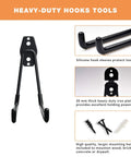 Heavy Duty Garage Storage Hooks 7.5 Inch Wall Mount Hangers For Ladder Chairs Garden Tools Ski Gear Brooms And Bulk Items Built Tough With Alloy Steel Organizer For Workshop And Shed