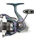 Side view of Regal LT Spinning Fishing Reel RGLT3000D CXH B with Air Rotor and ATD Drag for ultra light crisp spin casting