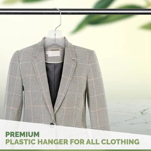 Clear Plastic Shirt Hangers 12 Pack Slick Wardrobe Organizer Hangers For Garments And Clothes Non Slip Transparent Coat Hangers