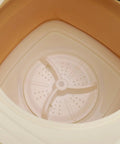 Inside view of the tub of Ultra Compact Portable Washing Machine 8.5 Liter Foldable Mini Laundry Tub for Delicate Baby Clothes.