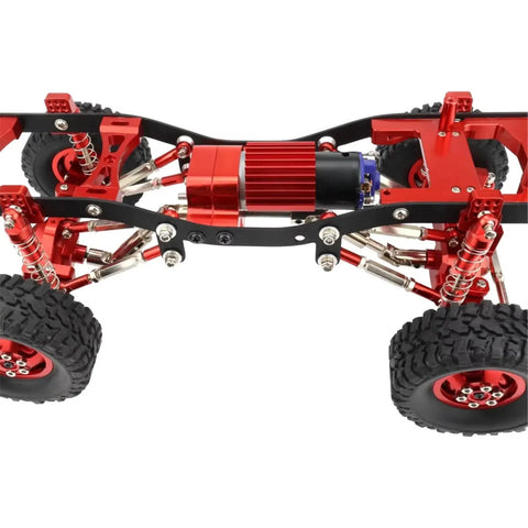 Beefy Metal Chassis Frame For WPL C14 C24 One Sixteenth Scale Assembled Frame With Axle Gearbox Pull Rod Set Upgrade Accessory Durable Red