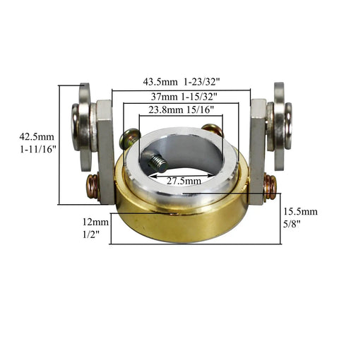 Plasma Cutter Roller Guide Wheel Spacer For PT31 LG40 WSDLG40 Torch 23mm Inner Diameter Golden Color 1 Piece Replacement