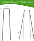 Heavy Duty 12 Inch Galvanized Landscape Staples U Shaped Ground Stakes Anti Rust Garden Pins for Lawn Fabric