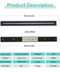 Modern Outdoor Wall Light Sconce 24W LED Exterior Lighting Fixture Waterproof 35.4 Inch Long Ideal For Garage Porch Patio Gates