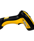 Side view of Wireless Barcode Scanner PM9501 DHP910RB with ergonomic handheld design and rugged build