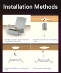 Installation steps for 4 Pack Canless 4 Inch Smart LED Recessed Downlights, 9W RGBWW Ceiling Lights With WiFi And Bluetooth.
