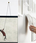 270 Piece Wall Anchors Kit For Drywall And Concrete Includes Five Essential Sizes With 27 Sets Each Plastic Anchors displaying a framed picture hanging