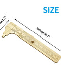 Brass Pocket Vernier Caliper Ruler with dual mm and inch scales, 100mm tool, shown in size 38mm x 120mm, for precise DIY projects.
