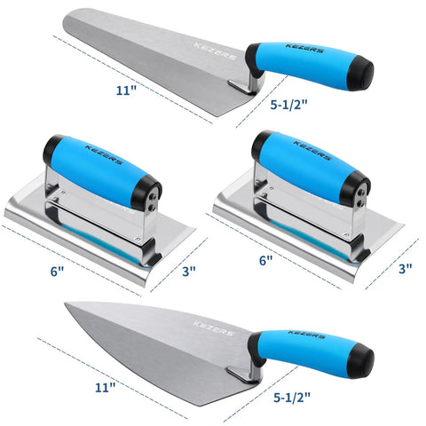 8-In-1 Concrete Finishing Tools Kit With Magnesium Float Edger Pool Trowel Gauging Trowel Brick Trowel Groover image