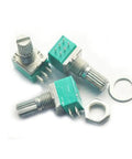 Ten Pack Dual-Gang 6-Pin Potentiometers 50K B50K For Audio Amplifier With Nuts, Double-Joint Design, Smooth Volume Control