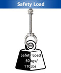 Stainless Steel M6 50mm Eyebolts With Nuts And Washers Pack Of 4 For DIY Projects, Furniture, Swing Sets, And Outdoor Installations, Marine Grade Corrosion Resistant Shoulder Eye Bolts Built To Last With Easy Mounting, safety load 50kg/110lbs