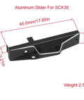 Beefy Aluminum Alloy RC Car Seat Pedal Mounting Equipment For Durable Remote Control Car Repair Parts With High Strength And Lightweight Design Stable Platform And Easy Install, SCX30 slider, 45mm