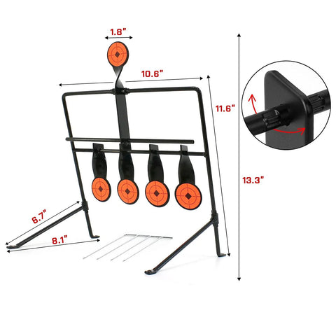 Heavy Steel Pellet Gun Target For Outdoor Shooting Practice Backyard Resetting Target 22 And 177 Caliber Double Impact