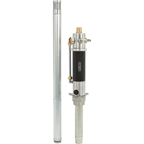 Shop Rat Approved Air Operated Oil Transfer Pump Packs A Rocksolid Five To One Ratio That Moves Up To 4.76 Gallons Per Minute, featuring sleek design with chrome and black materials.