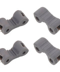 4-pack grey silicone connectors from Eyeglasses Hinge Replacement Kit With Silicone Frame Connectors For Glasses And Sunglasses, 4 Pack.