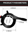 Universal Motorcycle Throttle Assist Black One Button Cruise Control Brace dimensions, 4.53x2.36 inches, heavy duty ABS material.