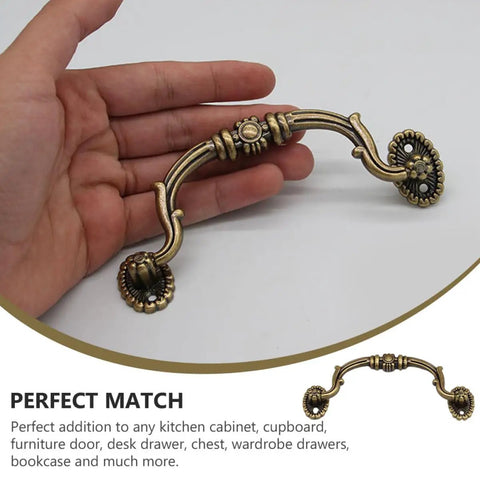 European Style Drawer Handles Set Of 10 No Drill Cupboard Pull Knobs for cabinets and dressers, shown in hand for scale
