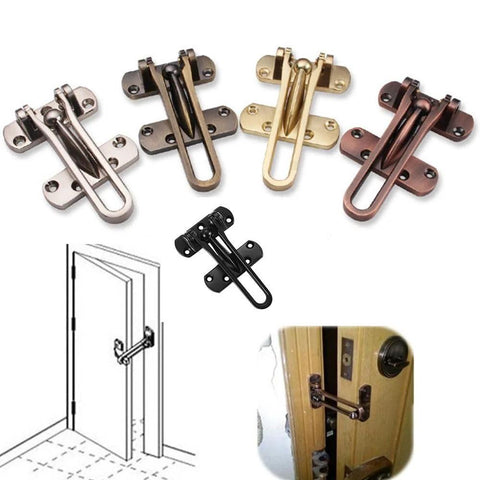 Heavy Duty Door Buckle Safety Chain Lock For Home And Hotel Doors Anti Theft Door Guard With Zinc Alloy Construction In Gold Finish
