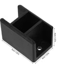 Heavy-Duty Black Right Angle Furniture Brackets Set 10 Pack For Steel Frame Shelves Cabinets And DIY Projects, single bracket view