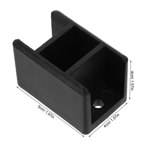 Heavy-Duty Black Right Angle Furniture Brackets Set 10 Pack For Steel Frame Shelves Cabinets And DIY Projects, single bracket view