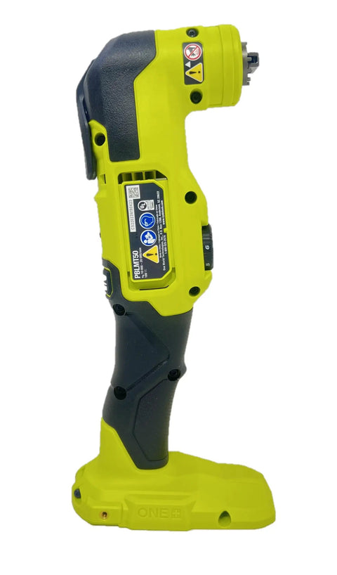 Side view of One Plus HP 18V Brushless Cordless Oscillating Multi Tool Built For Tough Cuts, showing compact head and grip detail