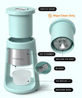 Cool Blue 130W Electric Shaved Ice Machine And Snow Cone Maker featuring a secure ice chamber and stainless blades.