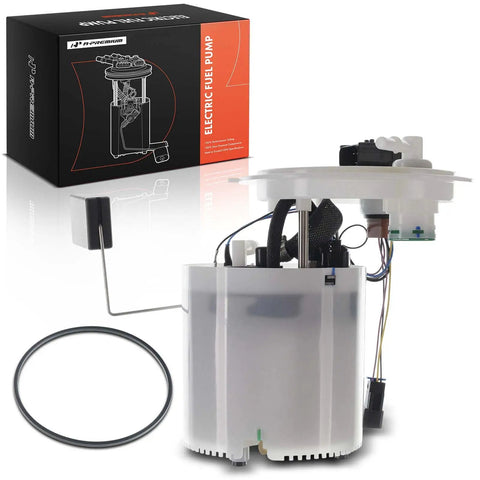 Heavy Duty Electric Fuel Pump Module Assembly For Chrysler Pacifica left side with wiring and connector, clear housing design.