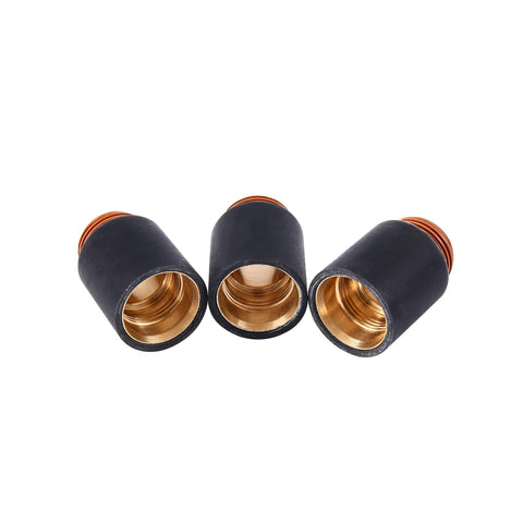 Three Two Pack 420114 Retaining Cap For PMX 30XP Plasma Cutting Torch Consumables shown from side angle