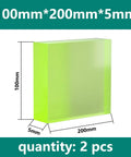 Badass Solid Polyurethane Block Two Pack Heavy Duty Urethane Stock Built Like A Tank For Industrial Fabrication And Engineering Wear Resistant Machining Spacer Cushion Pad 100X200mm 5mm visible with dimensions.