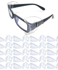 30 Pairs Clear Safety Glasses Side Shields, Slip On TPU Shields That Fit Medium To Large Eyeglasses Frames, Easy On And Off, No Tools Required
