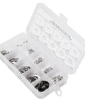 120 Piece E Clip Set In Stainless Steel External Retaining Rings Circlips From 1.5mm To 10mm with organized case viewed from top