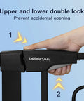Hand demonstrating lock mechanism on Wide Range Baby And Pet Safety Gate For Doorways And Stairs With 29.5 To 51.5 Inch Width