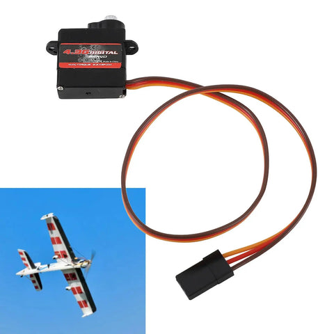 High Torque Rc Servo Motor With Heavy Duty Metal Gears Runs Like A Charm And Lightweight Body for RC planes with connector.
