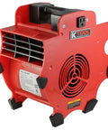 Red Heavy Duty Floor Blower Fan With 3 Speed Motor 300 CFM Airflow Impact Resistant ABS Build