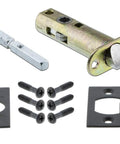 Hardware components of Craftsman Plate With Keyhole And Waldorf Black Door Knob Passage Set In Oil Rubbed Bronze Finish