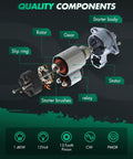 Starter Motor For Mazda 2 2012 2013 2014 1.5L Automatic Transmission Direct Fit Replacement Plug And Play 12V 1.4KW 13 Teeth Clockwise diagram