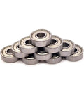 Front view of 10 608-ZZ deep groove ball bearings, 8x22x7 mm, double metal shields, pre-lubricated