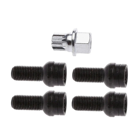 Heavy Duty Alloy Wheel Nuts Compatible With Audi A4 A6 A8 TT Locking Lug Bolt Screws Kit For OE 8D0601139F Strong And Secure Hold, set of 5