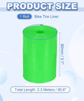 TPU Bike Tire Liner Anti Puncture Shield For 26 Inch Bikes Green 80x2300x1mm roll displayed with size indicators