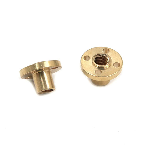 Six Pack Brass T8 Trapezoidal Nut For 8mm Lead Screws With 2mm Pitch Linear Screw Nut For 3D Printer Axles And Rods Low Friction High Wear Resistance