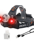 Ultra Bright White And Red LED Headlamp With 3 Modes For Running Camping Hiking Fishing And Night Vision Must Have Hands Free Tactical Spotlight