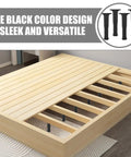 Six Pack Adjustable T Shaped Furniture Legs for Bed Frames with sleek black design and height adjustable support legs