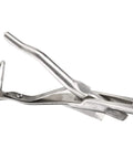 V Shape Pig Ear Mark Plier Stainless Steel Ear Notcher With Buckle For Cattle Sheep And Goats, side view, ergonomic handles