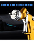Hit The Road With This Lightweight Cordless Paint Sprayer Featuring A 1.3 Millimeter Nozzle And Ergonomic Handle For Slick Auto Touch Ups Quick Flush Design Works Perfect close-up of atomizing cap showcasing precision design.